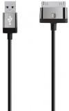 Belkin Sync charge cable USB 2.0-AM/30 pin  iPhone/iPad Black (F8J041cw2m-BLK) -  1