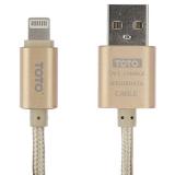Toto TKG-06 Plastic Braided USB cable Lightning 1m Gold -  1