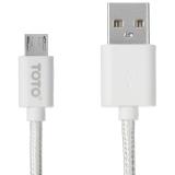 Toto TKG-07 Plastic Braided USB cable microUSB 1m Silver -  1