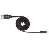 Toto TKG-13 Flat USB cable Lightning 1m Black -  1