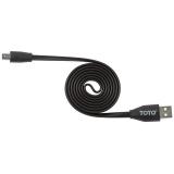 Toto TKG-14 Flat USB cable microUSB 1m Black -  1