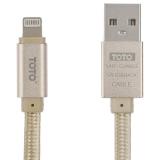Toto TKG-27 Metal Braided Flat USB cable Lightning 1m Gold -  1
