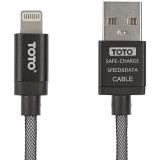 Toto TKG-29 Silk Sreen Metal USB cable Lightning 1m Black -  1