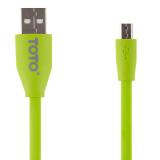 Toto TKG-14 Flat USB cable microUSB 1m Green -  1