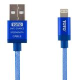 Toto TKG-29 Silk Sreen Metal USB cable Lightning 1m Blue -  1