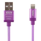 Toto TKG-29 Silk Sreen Metal USB cable Lightning 1m Purple -  1