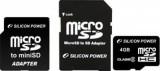 Silicon Power 4 GB microSDHC Class 2 + 2 adapters -  1