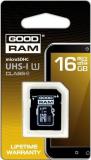 GoodRAM 16 GB microSDHC class 10 UHS1 + SD Adapter SDU16GHCUHS1AGRR10 -  1