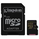 Kingston 64 GB microSDXC class 10 UHS-I + SD Adapter SDCA10/64GB -  1