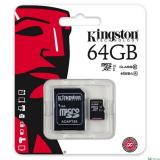 Kingston 64 GB microSDXC Class 10 UHS-I + SD Adapter SDC10G2/64GB -  1