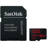 SanDisk 128 GB microSDXC UHS-I U3 Extreme Action + SD Adapter SDSQXVF-128G-GN6AA -  1