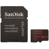 SanDisk 128 GB microSDXC UHS-I U3 Extreme Action + SD Adapter SDSQXVF-128G-GN6MA -  1
