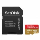 SanDisk 64 GB microSDXC UHS-I U3 Extreme Action + SD adapter SDSQXVF-064G-GN6AA -  1