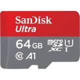 SanDisk 64 GB microSDXC UHS-I Ultra A1 + SD adapter SDSQUAR-064G-GN6MA -  1