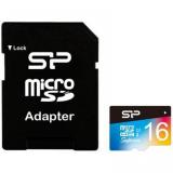 Silicon Power 16 GB microSDHC Class 10 UHS-I Superior Color + SD adapter SP016GBSTHDU1V20-SP -  1