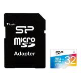 Silicon Power 32 GB microSDHC Class 10 UHS-I Elite Color + SD adapter SP032GBSTHBU1V20-SP -  1