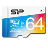 Silicon Power 64 GB microSDXC Class 10 UHS-I Elite Color + SD adapter SP064GBSTXBU1V20-SP -  1
