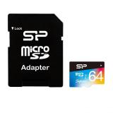 Silicon Power 64 GB microSDXC Class 10 UHS-I Superior Color + SD adapter SP064GBSTXDU1V20-SP -  1