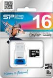 Silicon Power 16 GB microSDHC Class 4 + Card Reader SP016GBSTH004V81 -  1