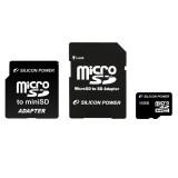 Silicon Power 16 GB microSDHC Class 4 + 2 adapters -  1