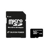 Silicon Power 8 GB microSDHC Class 10 + SD adapter SP008GBSTH010V10-SP -  1