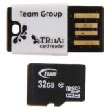 TEAM 32 GB microSDHC Class 10 + Reader TUSDH32GCL1029 -  1