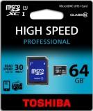 Toshiba 64 GB microSDXC Class 10 UHS-I + SD adapter SD-C064UHS1 -  1
