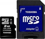 Toshiba 8 GB microSDHC class 4 + SD adapter SD-C08GJ -  1