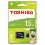 Toshiba 16 GB microSDHC class 4 + SD adapter THN-M102K0160M2 -  1