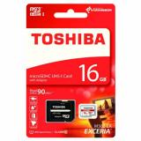 Toshiba 16 GB microSDHC Class 10 UHS-I Exceria + SD adapter (THN-M302R0160EA) -  1