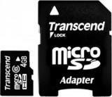 Transcend 4 GB microSDHC class 6 + SD Adapter -  1