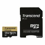 Transcend 128 GB microSDXC UHS-I U3 Ultimate + SD Adapter TS128GUSDU3M -  1