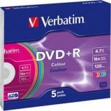 Verbatim DVD+R 4,7GB 16x Slim Case 5 (43556) -  1