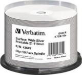Verbatim DVD-R Printable 4,7GB 16x Spindle Packaging 50 (43649) -  1