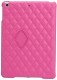 Jisoncase Quilted Leather Smart Case for iPad Air Rose Red JS-ID5-02H33 -   2