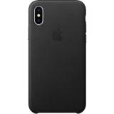 Apple iPhone X Leather Case - Black (MQTD2) -  1