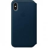 Apple iPhone X Leather Folio - Cosmos Blue (MQRW2) -  1