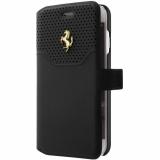 CG Mobile Ferrari Lusso Leather Book Case iPhone 7 Black/Gold (FEHOGFLBKP7BK) -  1