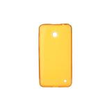 Drobak Elastic PU Nokia Lumia 630 Quad Core Dual Sim (Orange Clear) (215161) -  1