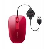 Belkin Retractable Comfort Mouse F5L051 Red USB -  1
