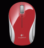 Logitech Wireless Mini Mouse M187 Red-White USB -  1