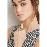Forever 21 Cubed Faux Gemstone Open Ring -  1
