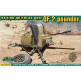 ACE QF-2pounder British 40 mm AT gun (72504) -  1