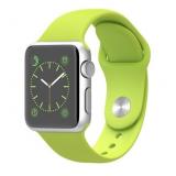Apple 38mm Silver Aluminum Case with Green Sport Band (MJ2U2) -  1