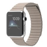 Apple 42mm Stainless Steel Case with Stone Leather Loop (MJ432) -  1