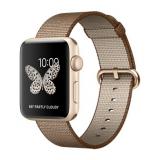 Apple Watch Series 2 42mm Gold Aluminum Case with Toasted Coffee/Caramel Woven Nylon Band (MNPP2) -  1