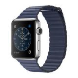 Apple Watch Series 2 42mm Stainless Steel Case with Midnight Blue Leather Loop Band (MNPW2) -  1