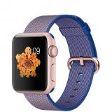 Apple Watch Sport 38mm Rose Gold Aluminum Case with Royal Blue Woven Nylon (MMF42) -  1
