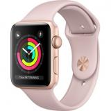 Apple Watch Series 3 GPS 42mm Gold Aluminum w. Pink Sand Sport B. - Gold (MQL22) -  1