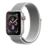 Apple Watch Series 4 GPS + LTE 40mm Silver Alum. w. Seashell Sport l. Silver Alum. (MTUF2) -  1